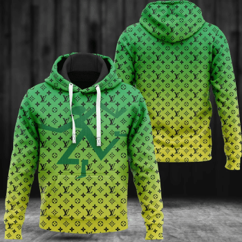 Louis Vuitton Green Unisex 3D Hoodie For Men Women LV Luxury Pullover IHT1291