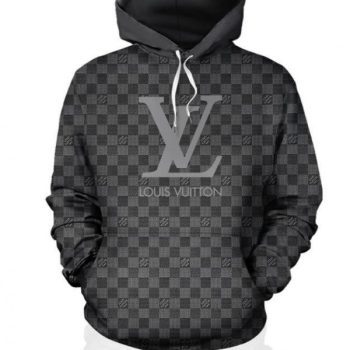 Louis Vuitton Grey Unisex 3D Hoodie For Men Women Luxury Pullover LV IHT1035
