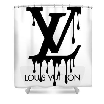 Louis Vuitton Logo Paint Luxury Shower Curtain