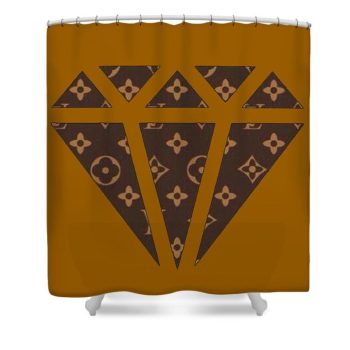 Louis Vuitton Luxury Shower Curtain Diamond