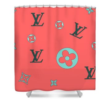 Louis Vuitton Luxury Shower Curtain Flower