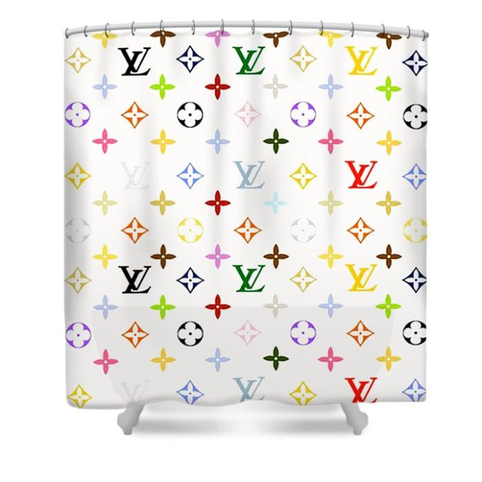 Louis Vuitton Luxury Shower Curtain Stars