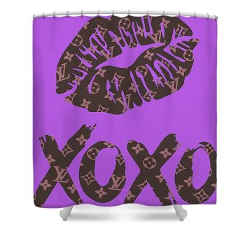 Louis Vuitton Luxury Shower Curtain xoxo