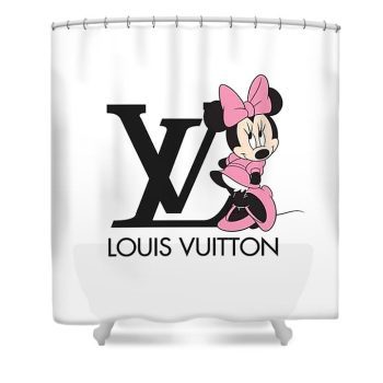 Louis Vuitton Mickey Luxury Shower Curtain