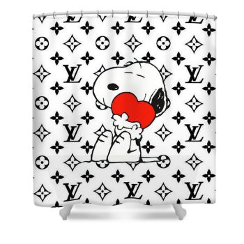 Louis Vuitton Snoopy Luxury Shower Curtain