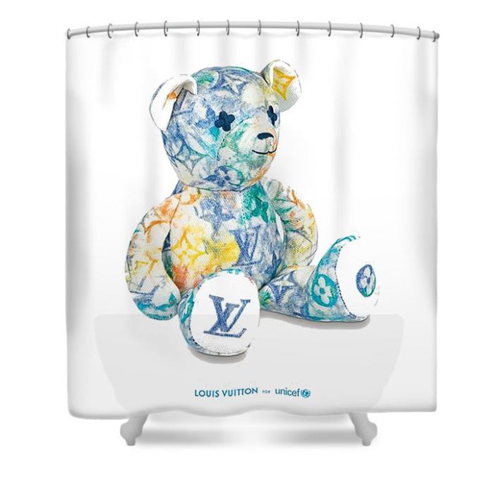 Louis Vuitton x Unicef Art Luxury Shower Curtain