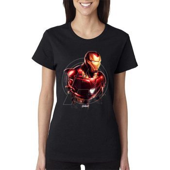 Marvel Avengers Endgame Iron Man Portrait Women Lady T-Shirt