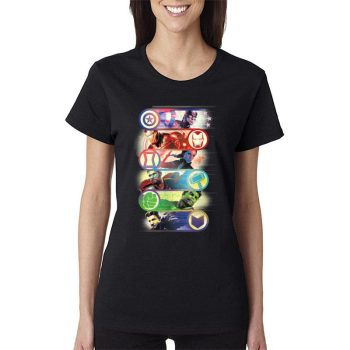 Marvel Avengers Endgame Super Heroes Team Up Women Lady T-Shirt