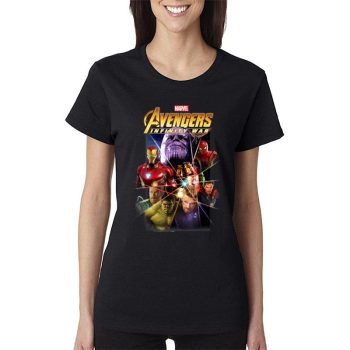 Marvel Avengers Infinity War Gauntlet Prism Women Lady T-Shirt