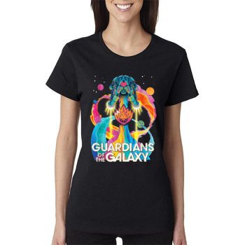 Marvel Guardians of the Galaxy Volume 3 Bowie Space Rainbow Women Lady T-Shirt