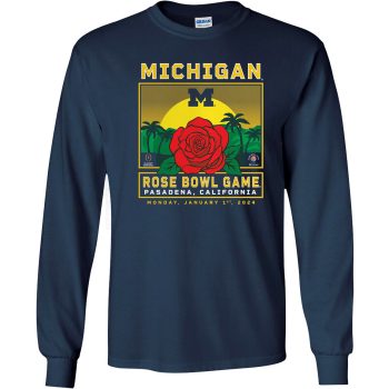 Michigan College Football Playoff 2024 Rose Bowl Unisex LongSleeve Shirt