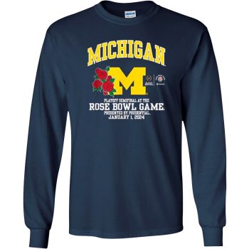 Michigan Rose Bowl 2024 Cfp Semi Football Flower Unisex LongSleeve Shirt