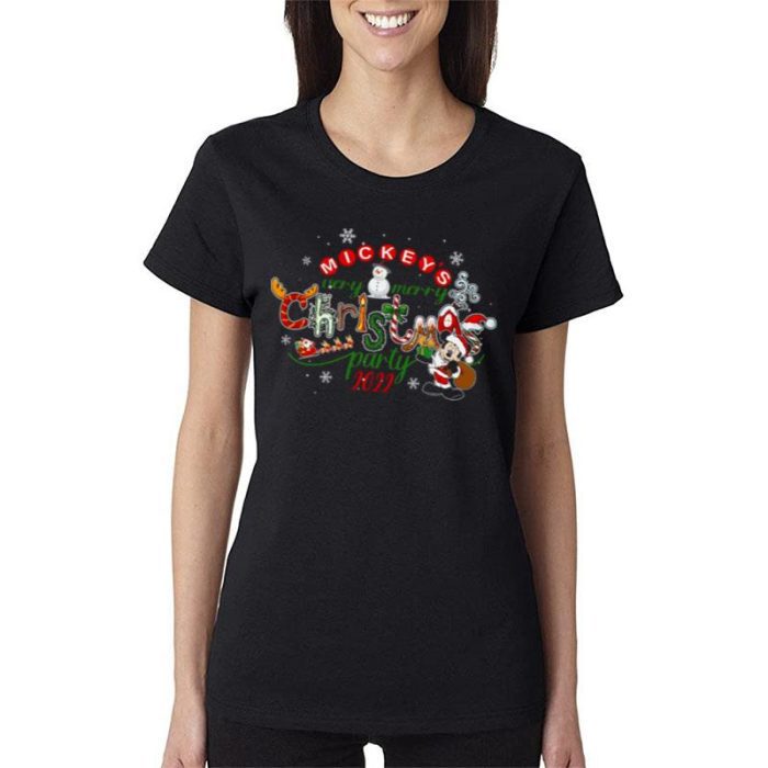 Mickey's Very Merry Christmas Party 2022 Women Lady T-Shirt