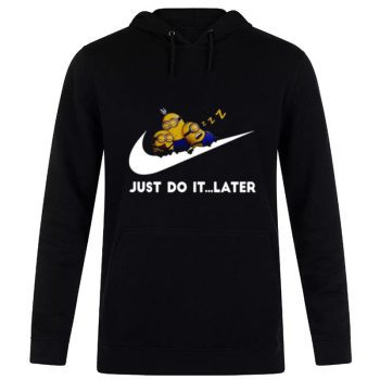 Minions X Nike Cute Sleeping Bob Kevin Dave Just Do It Later Unisex Pullover Hoodie