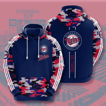 Minnesota Twins Go Twins 3D Camo Unisex Pullover Hoodie - Navy IHT1829