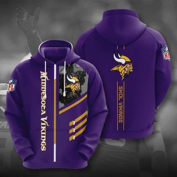 Minnesota Vikings Football Team Skol Vikings Unisex 3D Pullover Hoodie - Purple IHT1536