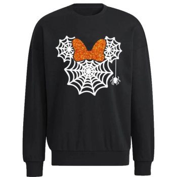 Minnie Mouse Spider Web Matching Minnie Mouse Trick Or Treat Disney Halloween Unisex Sweatshirt