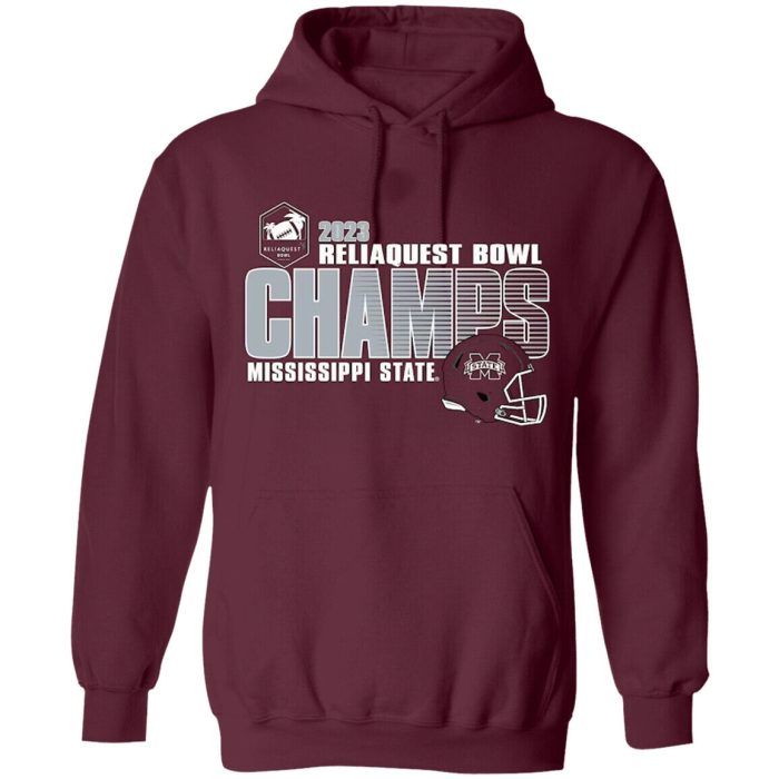 Mississippi 2023 Reliaquest Bowl Champions Unisex Pullover Hoodie