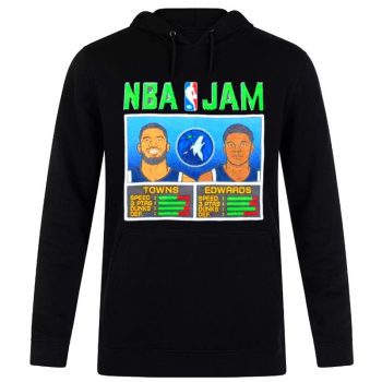 NBA Jam Towns And Edwards Minnesota Timberwolves Unisex Pullover Hoodie