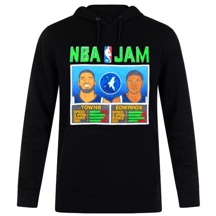 NBA Jam Towns And Edwards Minnesota Timberwolves Unisex Pullover Hoodie