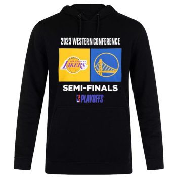 NBA Playoffs 2023 Western Conference Los Angeles Lakers Vs Golden State Warriors Semi Finals Unisex Pullover Hoodie