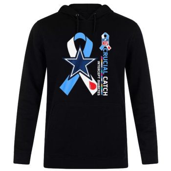 NFL Dallas Cowboys Crucial Catch Intercept Diabetes Unisex Pullover Hoodie