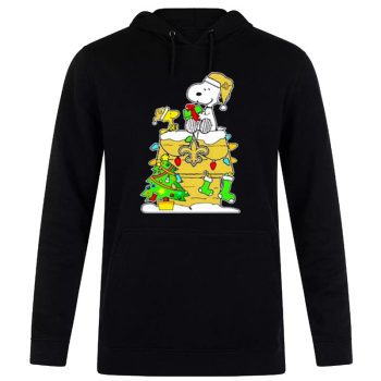 NFL New Orleans Saints Snoopy And Woodstock Merry Christmas Unisex Pullover Hoodie