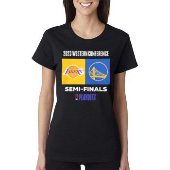 Nba Playoffs 2023 Western Conference Los Angeles Lakers Vs Golden State Warriors Semi Finals Women Lady T-Shirt