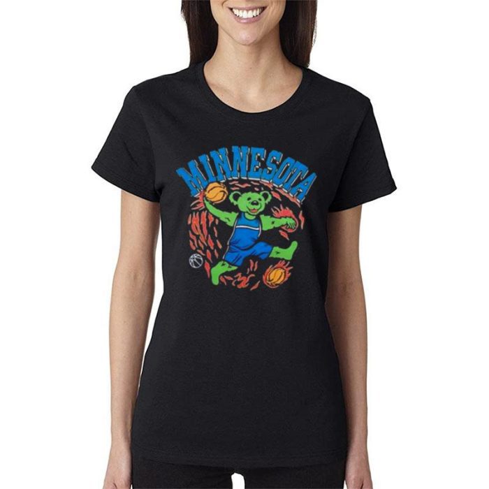 Nba X Grateful Dead X Minnesota Timberwolves Women Lady T-Shirt