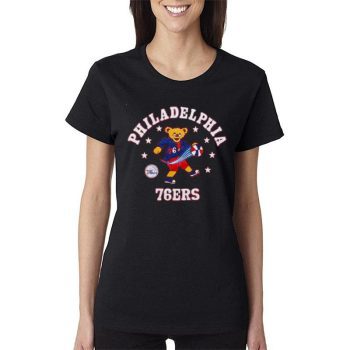 Nba X Grateful Dead X Philadelphia 76Ers Women Lady T-Shirt