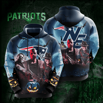 New England Patriots Firday the 13th 3D Unisex Pullover Hoodie - Blue IHT2399