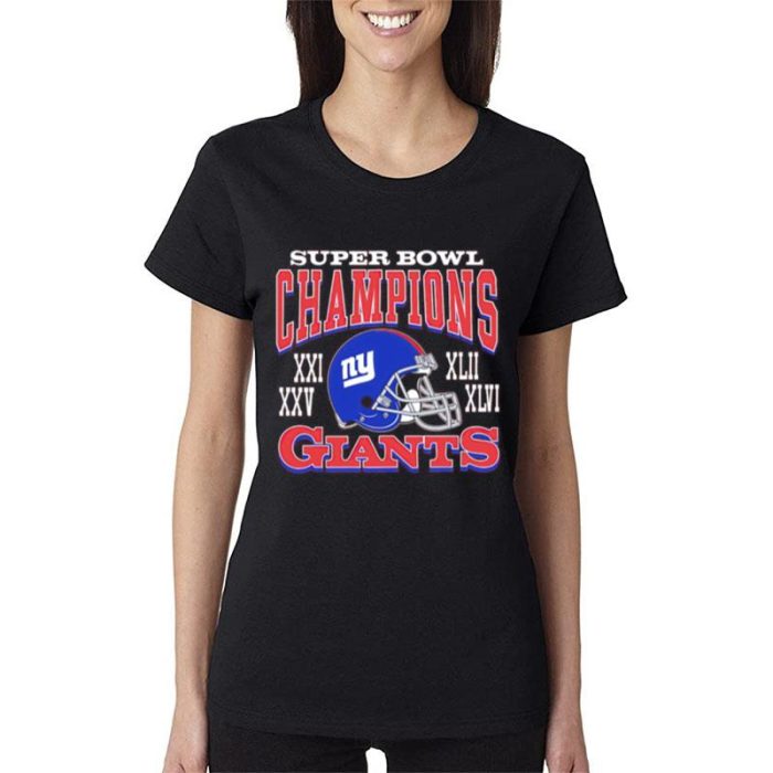 New York Giants Super Bowl Champions Women Lady T-Shirt