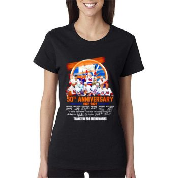 New York Islanders 50Th Anniversary 1972 2022 Thank You For The Memories Women Lady T-Shirt