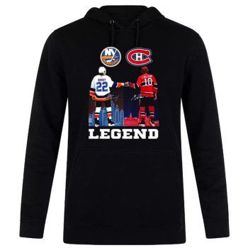 New York Islanders Bossy And Colorado Avalanche Lafleur Legend Signature Unisex Pullover Hoodie
