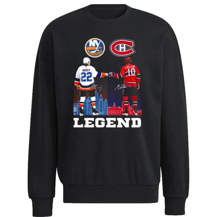 New York Islanders Bossy And Colorado Avalanche Lafleur Legend Signature Unisex Sweatshirt