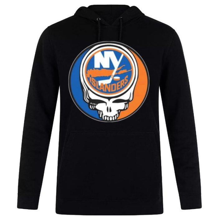 New York Islanders Grateful Dead Steal Your Face Hockey NHL Unisex Pullover Hoodie