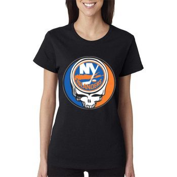 New York Islanders Grateful Dead Steal Your Face Hockey Nhl Women Lady T-Shirt