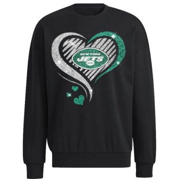 New York Jets Football Heart Diamond Unisex Sweatshirt