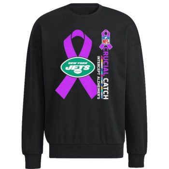 New York Jets Nfl Crucial Catch Intercept Alzheimer'S Unisex Sweatshirt