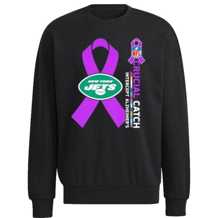 New York Jets Nfl Crucial Catch Intercept Alzheimer'S Unisex Sweatshirt