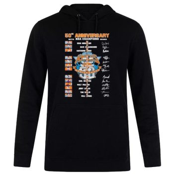 New York Knicks 50Th Anniversary 1973 – 2023 NBA Champions Roster Unisex Pullover Hoodie