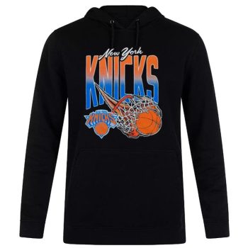 New York Knicks On Fire NBA Unisex Pullover Hoodie