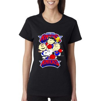 New York Knicks Snoopy Dog Friends Women Lady T-Shirt
