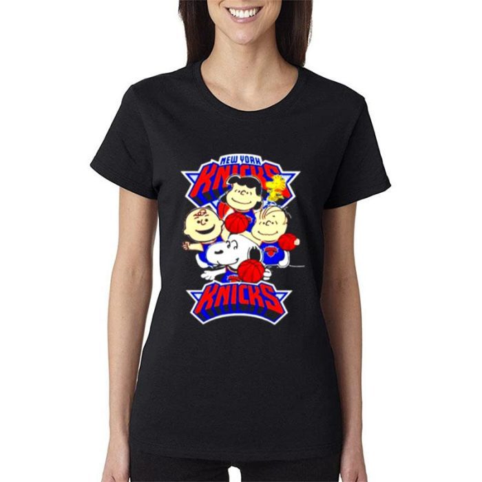 New York Knicks Snoopy Dog Friends Women Lady T-Shirt