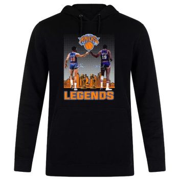 New York Knicks Walt Frazier Willis Reed Legend City Signature Unisex Pullover Hoodie