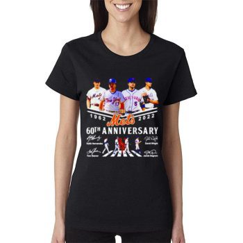 New York Mets 1962 2022 60Th Anniversary Signatures Women Lady T-Shirt