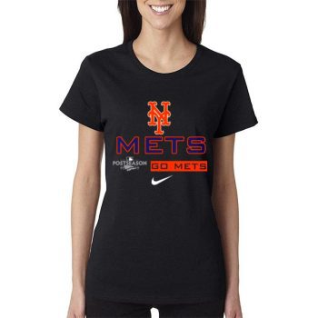 New York Mets 2022 Postseason Authentic Collection Dugout Women Lady T-Shirt