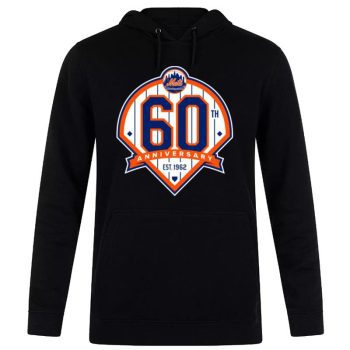 New York Mets 60Th Anniversary Logo Retro Unisex Pullover Hoodie