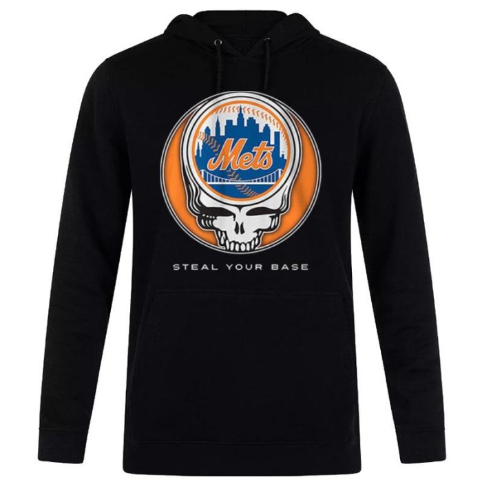 New York Mets Grateful Dead Steal Your Base Unisex Pullover Hoodie