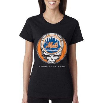 New York Mets Grateful Dead Steal Your Base Women Lady T-Shirt